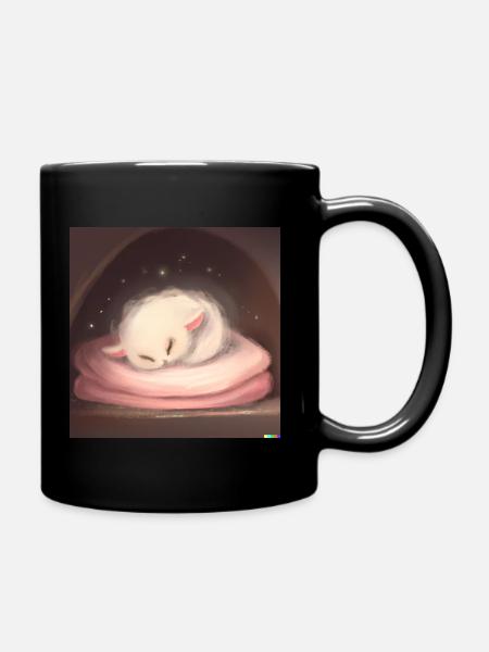Fluffiges Tierchen - Tasse einfarbig - Schwarz