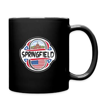 Springfield USA Flagge Reisesouvenir - Tasse einfarbig - Schwarz - Rechts
