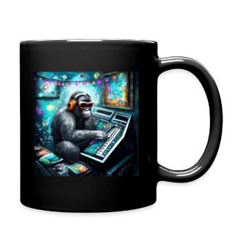 DJ Gorilla - Full Colour Mug - black - Right