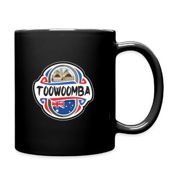 Toowoomba Australia Flag Travel Souvenir Badge Sta - Full Colour Mug - black - Right
