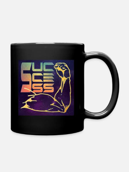 Success strong Gym - Universe - Full Colour Mug - black