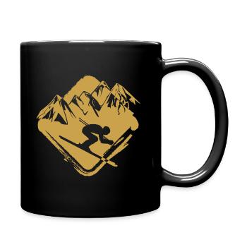 skifahren - Tasse einfarbig - Schwarz - Rechts