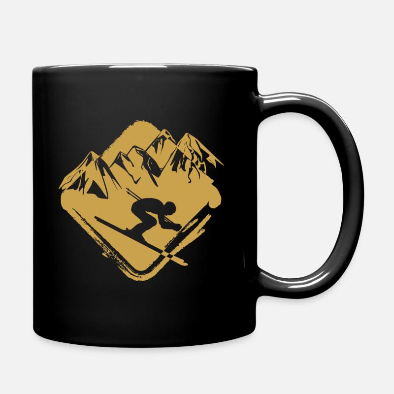 skifahren - Tasse einfarbig - Schwarz