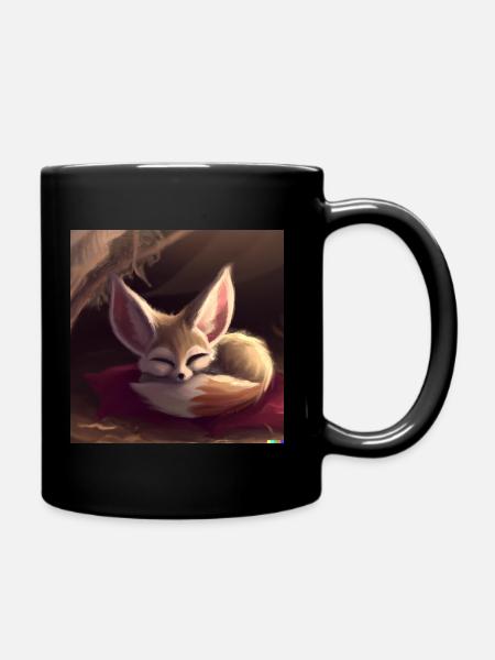 Fennek Wüstenfuchs - Tasse einfarbig - Schwarz