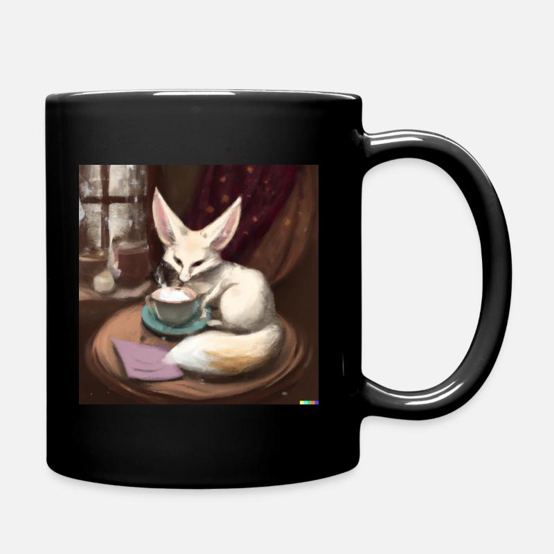 Fennek Wüstenfuchs - Tasse einfarbig - Schwarz