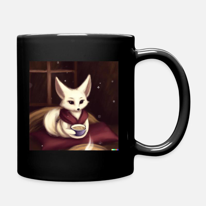 Fennek Desert Fox - Full Colour Mug - black
