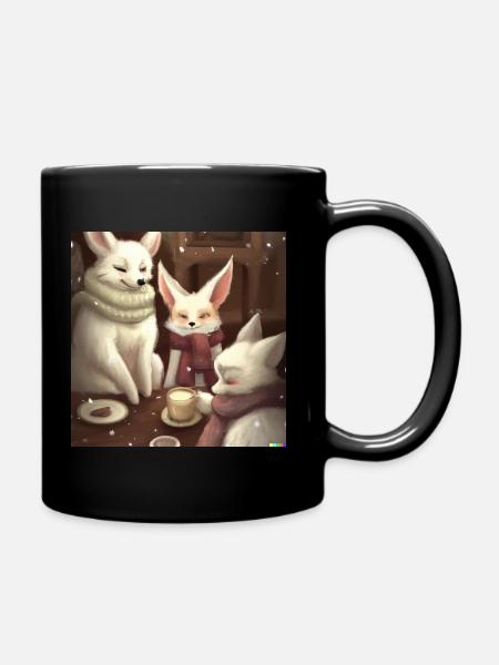 Fennek Wüstenfuchs - Tasse einfarbig - Schwarz