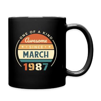 Génial depuis mars 1987 - Anniversaire - Chemise - Mug uni - noir - Droite
