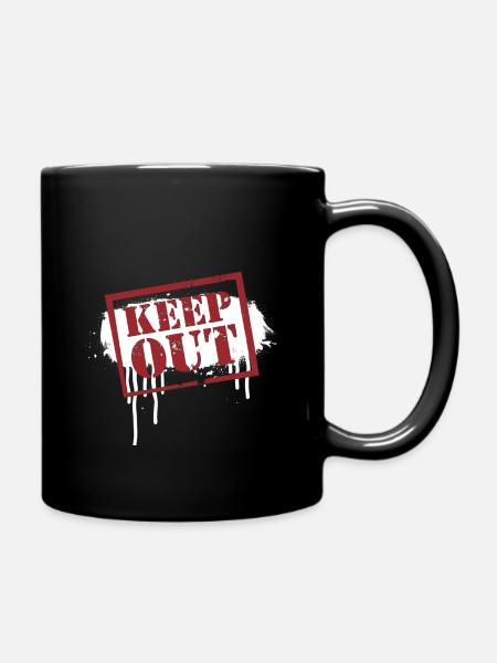 keep out - Tasse einfarbig - Schwarz