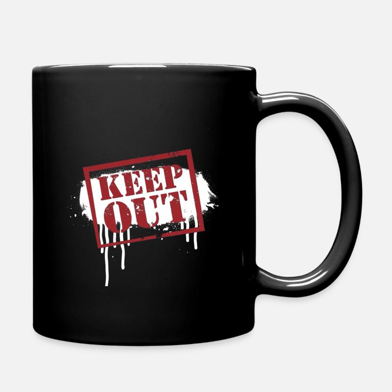 keep out - Tasse einfarbig - Schwarz