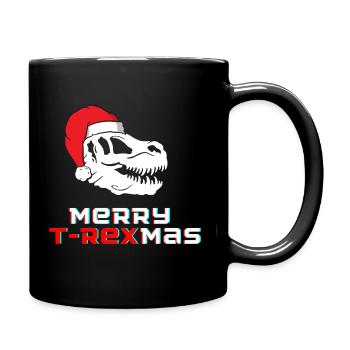 Joyeux T-Rexmas - Mug uni - noir - Droite