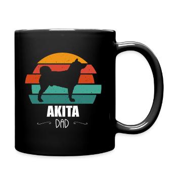 Akita - Tasse einfarbig - Schwarz - Rechts