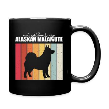 Alaskan Malamute Hund - Tasse einfarbig - Schwarz - Rechts