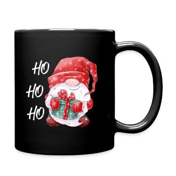Ho Ho Ho - Hier kommt der Weihnachtswichtel - Tasse einfarbig - Schwarz - Rechts