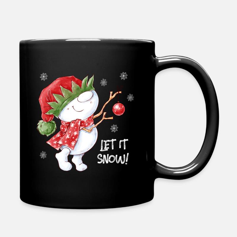 Let it snow! - Tasse einfarbig - Schwarz