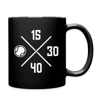 15 30 40 Balle de tennis de plage - Mug uni - noir - Droite