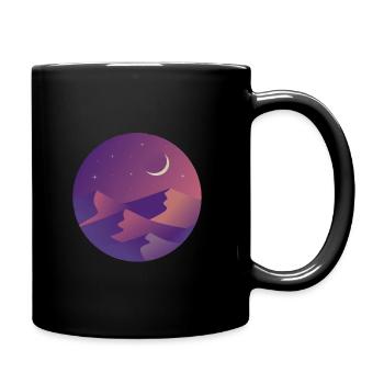 Night desert landscape - Full Colour Mug - black - Right