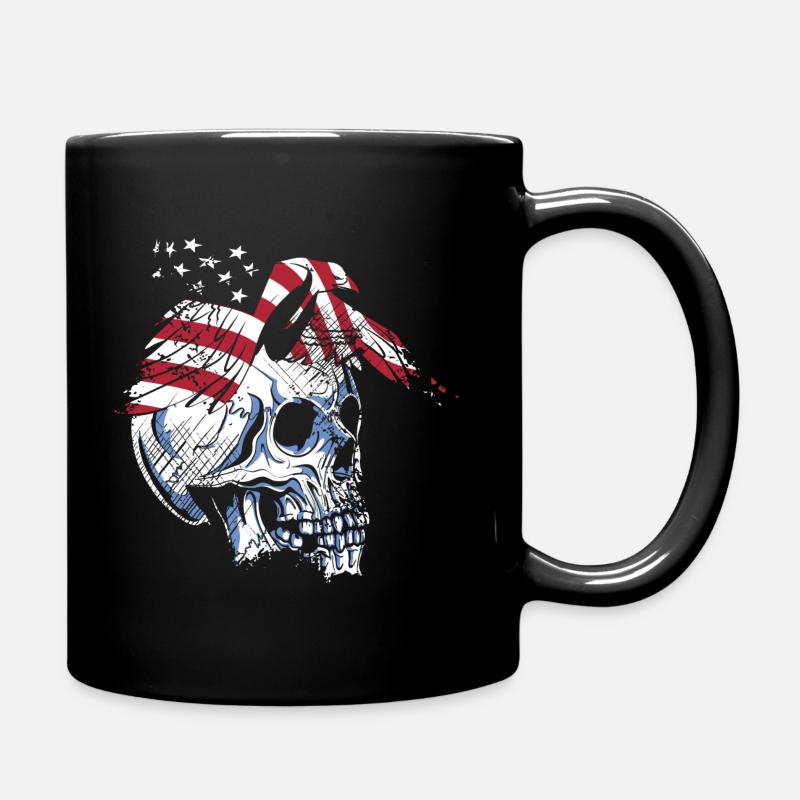 skull eagle - Tasse einfarbig - Schwarz