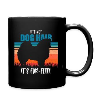 American Eskimo Dog Hund - Full Colour Mug - black - Right