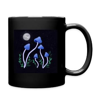 Magic Mushrooms - Tasse einfarbig - Schwarz - Rechts