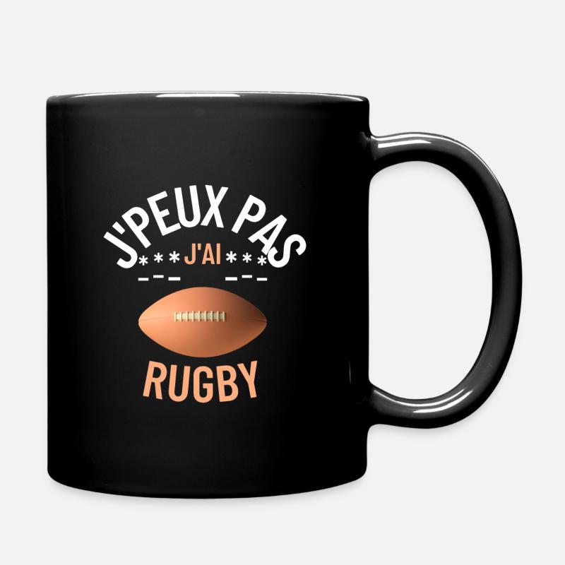 teeshirt J peux pas j ai rugby - Mug uni - noir