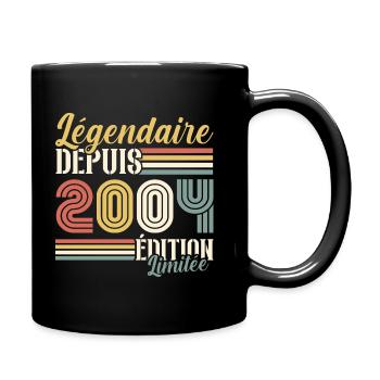 Légendaire Depuis 2004 - Mug uni - noir - Droite