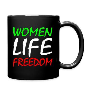 Women life freedom iran - Tasse einfarbig - Schwarz - Rechts