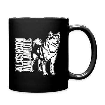 ALASKAN MALAMUTE Portrait Wilsign’s Sled Dog - Mug uni - noir - Droite
