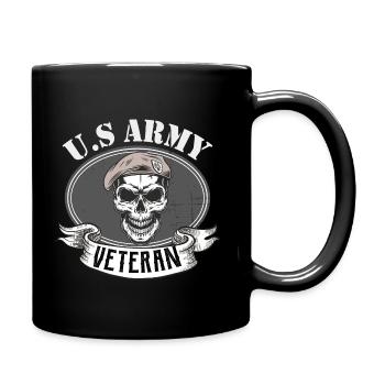 Veteran der US-Armee - Tasse einfarbig - Schwarz - Rechts
