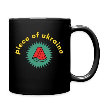 Peace for Ukraine with watermelon - Mug uni - noir - Droite
