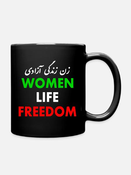 Women life freedom - Tasse einfarbig - Schwarz