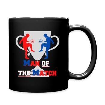 Fußball Sport - Man of the Match - Kinder Fußball - Tasse einfarbig - Schwarz - Rechts