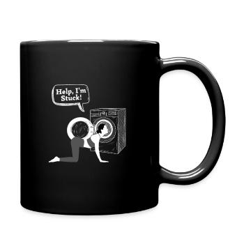 Help, I'm Stuck! Stepbro Stepsis Waschmaschine Sex - Tasse einfarbig - Schwarz - Rechts