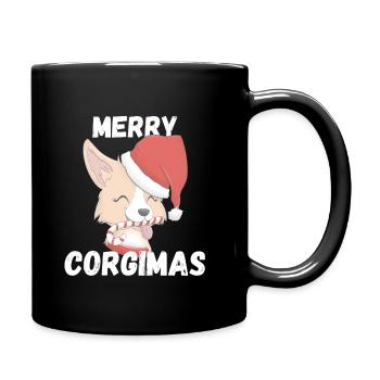 Merry Corgi-mas ! - Mug uni - noir - Droite
