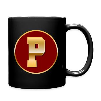 Lettre P - Mug uni - noir - Droite
