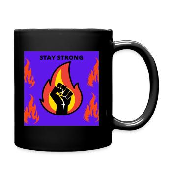STAY STRONG - Tasse einfarbig - Schwarz - Rechts