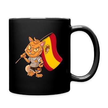 Spanish Fan Cat - Full Colour Mug - black - Right