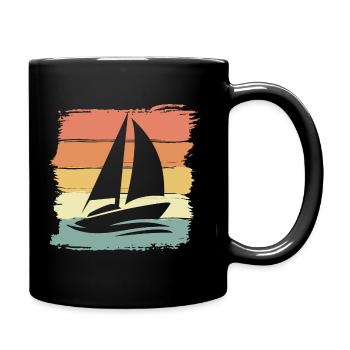Voile Rétro Vintage - Mug uni - noir - Droite