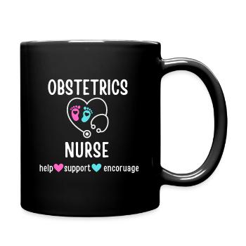 Obstetrics Nurse - Full Colour Mug - black - Right