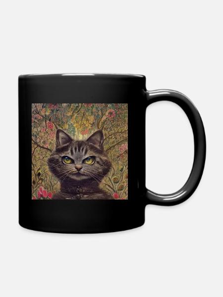 Sassy cat - Full Colour Mug - black