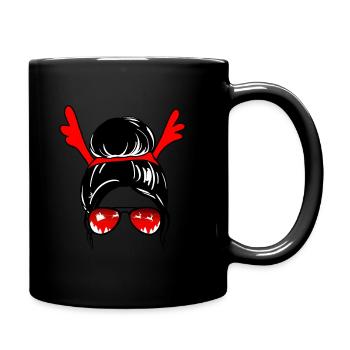 XMas Girl Sunglassed - Tasse einfarbig - Schwarz - Rechts