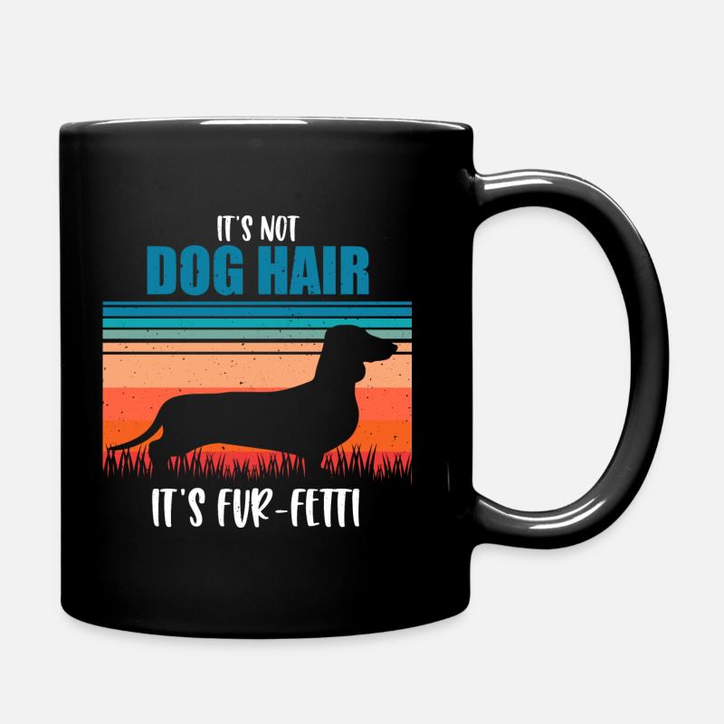 Dackel - Tasse einfarbig - Schwarz