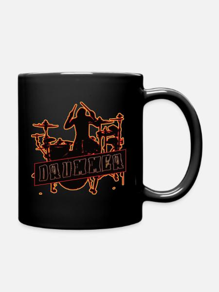 Schlagzeug Schlagzeuger Drummer Geschenk - Tasse einfarbig - Schwarz