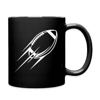 Fusée de football - Mug uni - noir - Droite