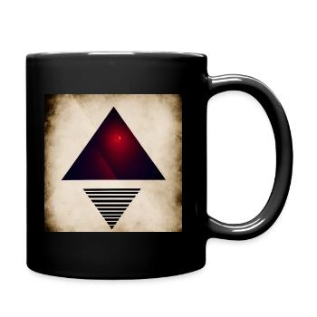 Pyramides avec lune - Mug uni - noir - Droite