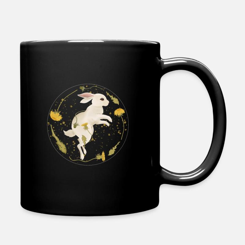 Lapin avec chardon à truie - Mug uni - noir
