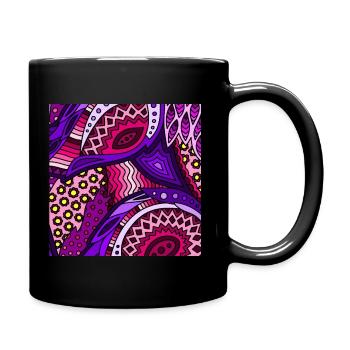 Motif Rose - Mug uni - noir - Droite