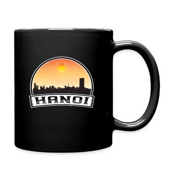 Hanoi Vietnam Skyline Vintage Sunset Travel Souven - Mug uni - noir - Droite