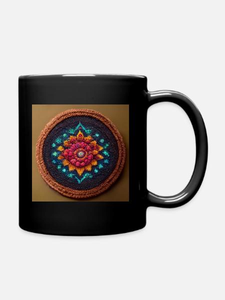 Boho Mandala Abstract - Tasse einfarbig - Schwarz