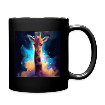Giraffe Nebula - AI Generated Art - AI Art - Full Colour Mug - black - Right